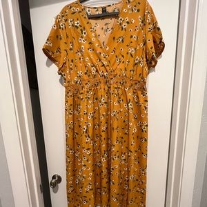 Shein yellow floral dress